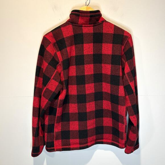 The North Face Buffalo Plaid Fleece Quarter Zip Pullover - size Medium - Picture 4 of 6
